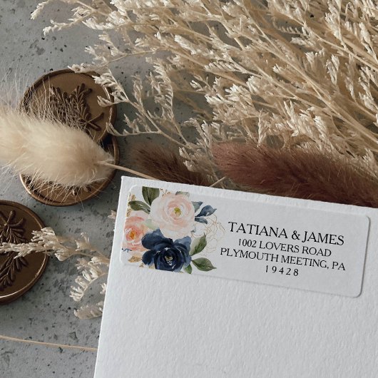 絶妙な秋フローラ差出人住所ラベル ラベル