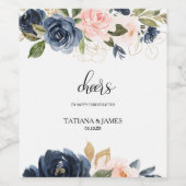 絶妙な秋フローラ結婚のワインラベル ワインラベル (シングルラベル)