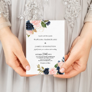 絶妙な秋結婚フローラ 招待状