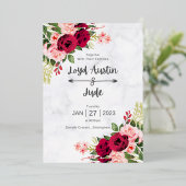 絶妙な結婚式招待状カード 箔招待状 (立ち正面)