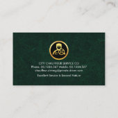 絶妙な緑の大理石テクスチャショーファ 名刺 (裏面)