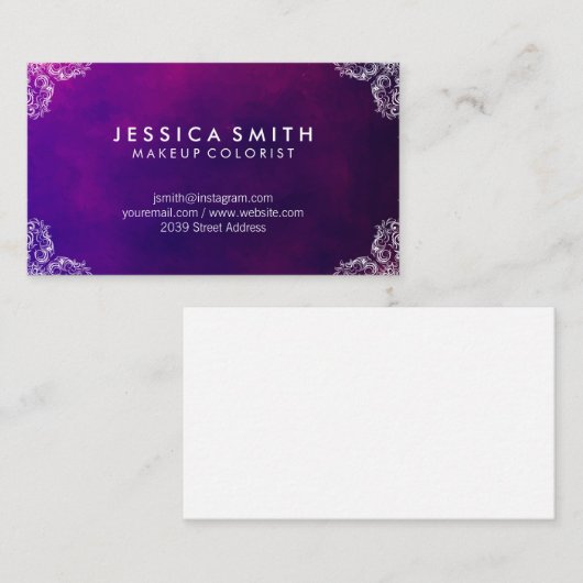 絶妙な色合いとファンシーコーナー 名刺 (正面/裏面)