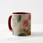 絶妙な花と果実。ヴィンテージフランスのスタイル マグカップ (正面左)