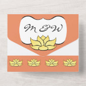絶妙な蓮の口を開いた オールインワン招待状 (裏面)