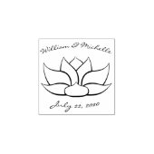 絶妙な蓮の木の発表スタンプ ラバースタンプ (インプリント)