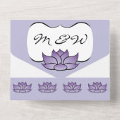 絶妙な蓮(紫) オールインワン招待状 (裏面)