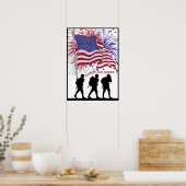 絶妙な軍隊を支援3人兵士ポスター ポスター (キッチン)