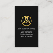 絶妙な金ゴールドフレームショーファ 名刺 (裏面)