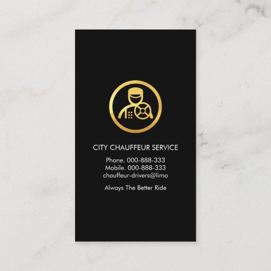 絶妙な金ゴールドフレームショーファ 名刺 (裏面)