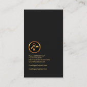 絶妙な金ゴールドフレームモダンバトラー・サービス 名刺 (裏面)