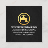 絶妙な金ゴールドホーム配管系統 スクエア名刺 (裏面)