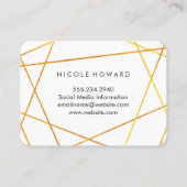 絶妙な金ゴールドライン白黒 名刺 (裏面)