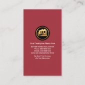 絶妙な金ゴールド屋上抽象芸術不動産仲介業者 名刺 (裏面)