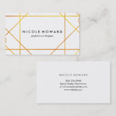絶妙な金ゴールド線 名刺 (正面/裏面)