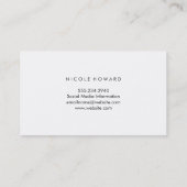 絶妙な金ゴールド線 名刺 (裏面)