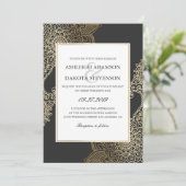 絶妙な金花のHennaの結婚式 招待状 (スタンド正面)