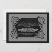 絶妙な高級ヴィンテージウェディングフラリッシュフレーム セーブザデート (裏面)