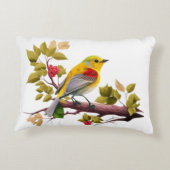 絶妙な鳥のデザイン枕、あなたの家を優雅に!」 アクセントクッション (裏面)