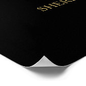 絶妙な黄金の抽象芸術幾何学的な形状写真 ポスター (角)