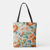 絶妙な黄金色の花と青い緑の葉花 トートバッグ (裏面)