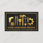 絶妙な黒のテクスチャ金ゴールドフレーム建物 名刺 (正面)