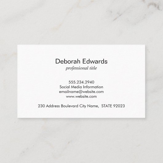 絶妙な黒大理石 名刺 (裏面)