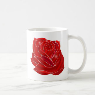 絶妙に美しい赤いバラの花 コーヒーマグカップ