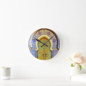 絶妙に詳しいモロッコパターンドア ラウンド壁時計 (ホーム)