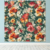 絶妙イタリアンで繊細な緑の花 キャンバスプリント (インサイチュ (ウッドフロア))