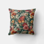 絶妙イタリアンで繊細な緑の花 クッション (裏面)