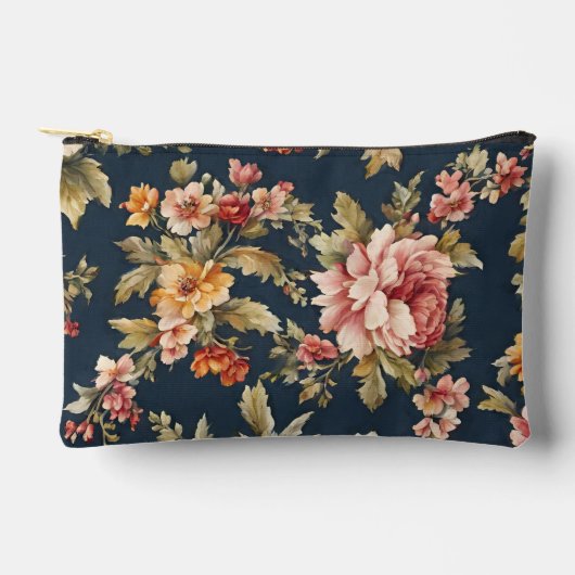 絶妙イタリアンな美しい花柄 アクセサリーポーチ (正面)
