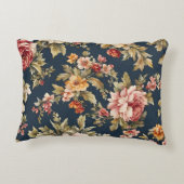絶妙イタリアンな美しい花柄 アクセントクッション (裏面)