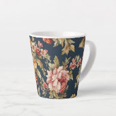 絶妙イタリアンな美しい花柄 カフェラテマグ (右アングル)