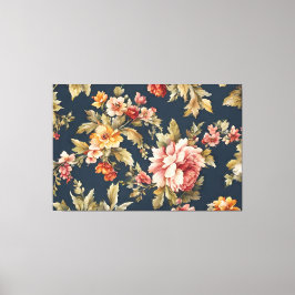絶妙イタリアンな美しい花柄 キャンバスプリント