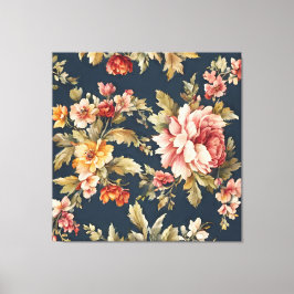 絶妙イタリアンな美しい花柄 キャンバスプリント