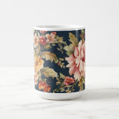 絶妙イタリアンな美しい花柄 コーヒーマグカップ (中央)