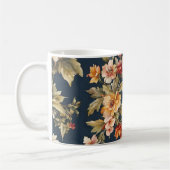 絶妙イタリアンな美しい花柄 コーヒーマグカップ (左)