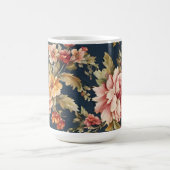 絶妙イタリアンな美しい花柄 コーヒーマグカップ (中央)