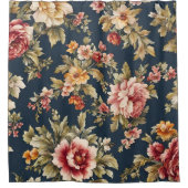 絶妙イタリアンな美しい花柄 シャワーカーテン (正面)