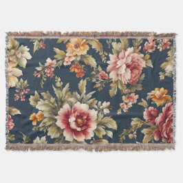 絶妙イタリアンな美しい花柄 スローブランケット