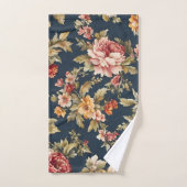 絶妙イタリアンな美しい花柄 バスタオルセット (ハンドタオル)