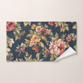 絶妙イタリアンな美しい花柄 バスタオルセット (ハンドタオル)