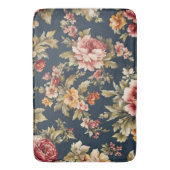 絶妙イタリアンな美しい花柄 バスマット (正面縦)