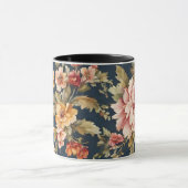 絶妙イタリアンな美しい花柄 マグカップ (中央)