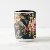 絶妙イタリアンな美しい花柄 マグカップ (中央)