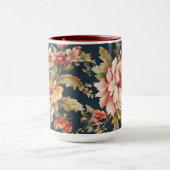 絶妙イタリアンな美しい花柄 マグカップ (中央)