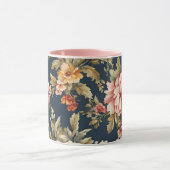 絶妙イタリアンな美しい花柄 マグカップ (中央)