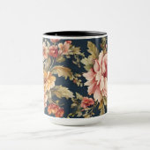 絶妙イタリアンな美しい花柄 マグカップ (中央)