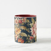 絶妙イタリアンな美しい花柄 マグカップ (中央)