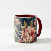 絶妙イタリアンな美しい花柄 マグカップ (正面右)